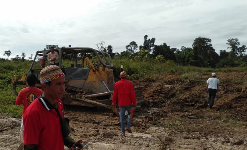 Lokasi lahan milik warga di Blok C area tambang PT Mandiri Inti Perkasa (foto: dewan pengurus TAB)
