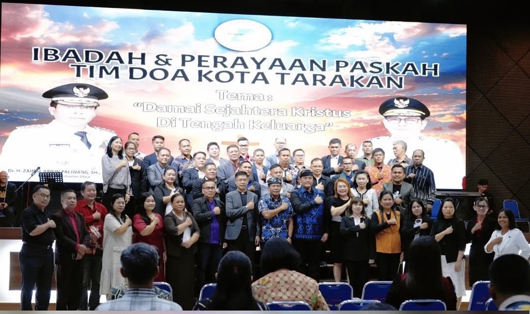 Gubernur Kalimantan Utara (Kaltara), Dr. H. Zainal A. Paliwang, S.H., M.Hum., menghadiri Perayaan Paskah yang diselenggarakan oleh Tim Doa Kota Tarakan di Gereja Bethesda God the Miracle