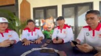 Ketua KONI Malinau Dr.Ernes Silvanus, S.Pi., M.M., M.H. saat di wawancarai awak media. Senin (14/9)